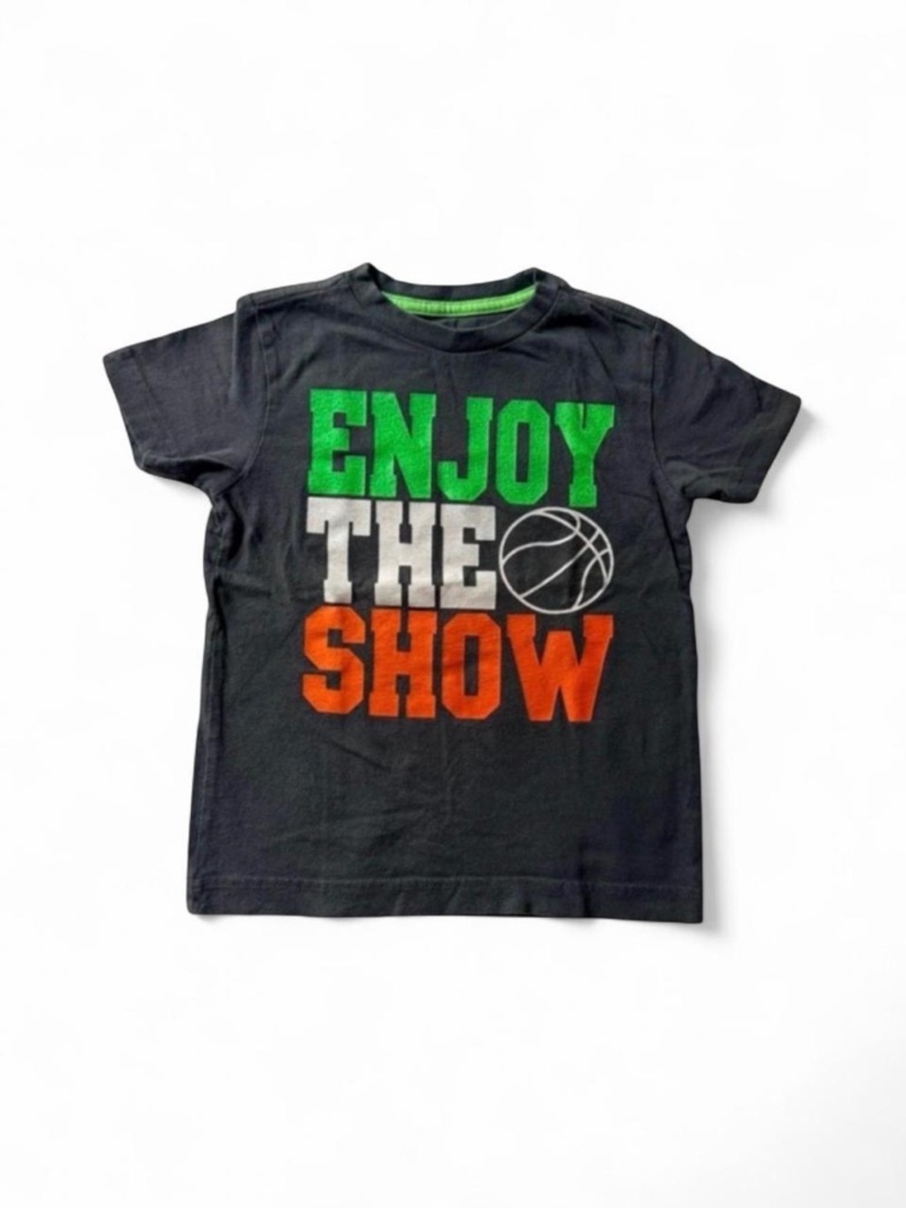 Old Navy Kids "Enjoy The Show" Basketball Graphic Tee Size 5 XS